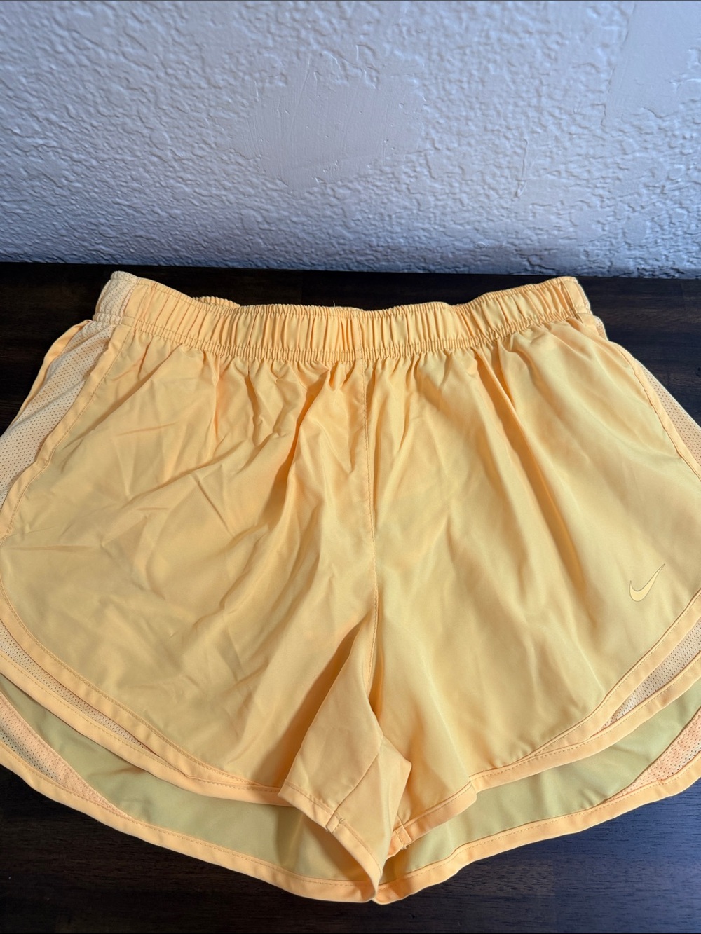 Nike Women's dry fit running Yellow Athletic Shorts